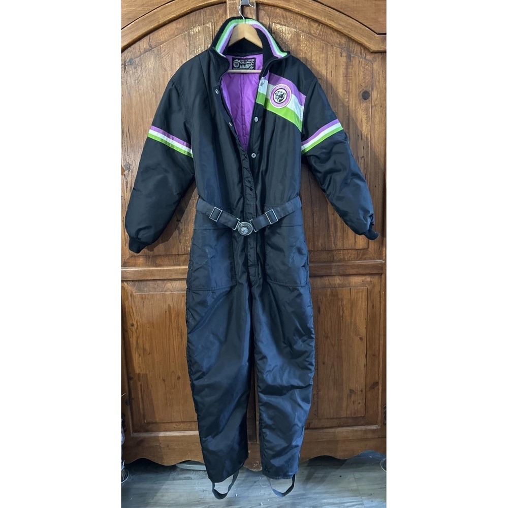 vintage USA made 1970s snowmobile ARCTIC CAT one piece Snow SUIT nylon 1PC Large